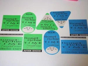 LIONEL RICHIE 9 UNUSED 1998 CONCERT BACKSTAGE TICKET PASSES TIME American Idol - Picture 1 of 7