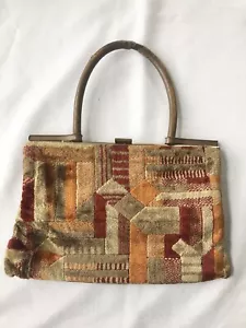 Vintage Jane Stilton Velvet Patchwork Top Handle Handbag. - Picture 1 of 13