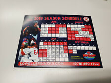 RS20 Lowell Spinners 2019 Minor Baseball Pocket Schedule Postcard - WCAP