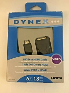 DYNEX DVI-D to HDMI™ 6Ft (1.8M) Video Cable (OAR3-911) - Picture 1 of 5