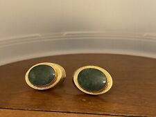 Vintage Genuine Jade Cuff Links