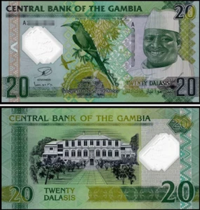 2014 Gambia 20 Dalasis COMM polymer UNC - Picture 1 of 1