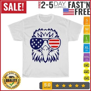 4th july American eagle flag- Independence Day Vintage T Shirt Men Women Fashion - Picture 1 of 9