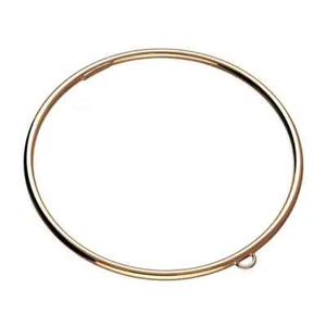 Loop Bangle 9ct Rose Gold Plated Hallmarked British Made Brand New - Picture 1 of 3