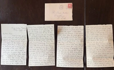 1920 KY COVER CAMP ZACHARY TAYLOR LETTER DUMBEST RECRUITS SHARPSHOOTER MARKSMAN - Image 1 of 4