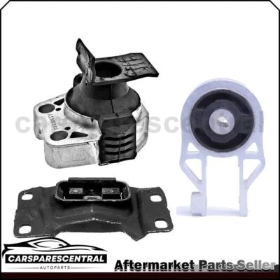 左右后发动机变速安装套件锚 3 件适用于福特福克斯 2007 - 2011 — 第 1/4 张图片