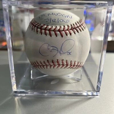 Cole Hamels Autographed Baseball 1st MLB Game Inscription Phillies PSA DNA Cert - Image 1 of 4