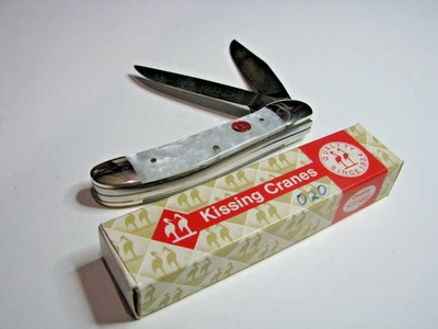 Cuchillo de colección Robert Klaas Kissing Cranes KC 64 Bronco Buster Copperhead con caja Foto 1 de 4