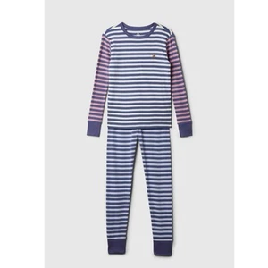 GAP Kids Organic BrushedCotton PJ Set Pink Multi-Stripe Size 6 NEW - Picture 1 of 3