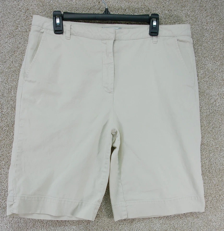 Pantalones Cortos Chinos Coldwater Creek Para Mujer Beige Talla 16 Informales Mezcla de Algodón Foto 1 de 4