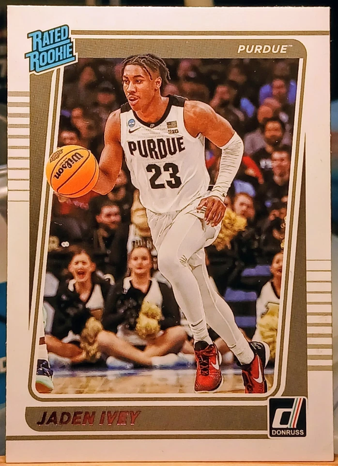 2022 Panini Donruss Rated Rookie Jaden Ivey RC Pistons Pink Foil SP #12 NM-MT DP - Image 1 of 2
