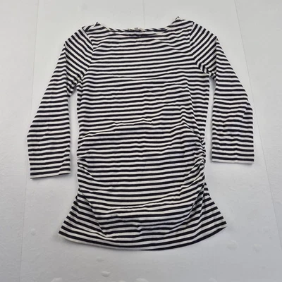 HOBBS Top XS 6 Negro Blanco Mujer Algodón Casual Rayas - Imagen 1 de 4