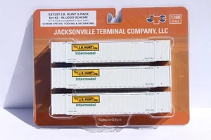 JTC Model Trains 537137 N JB Hunt 53' High Cube Container Set #2 (Pack of 3) - Picture 1 of 5