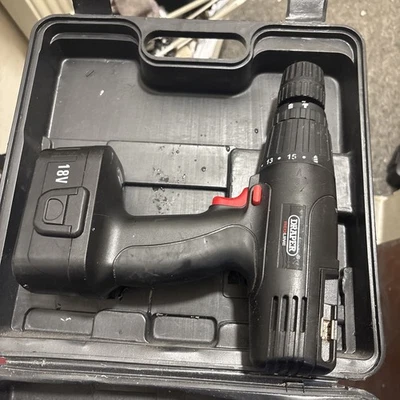 18V Draper Cordless Combo Hammer Drill with Battery and Case - Image 1 of 4