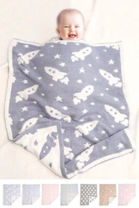 ScarvesMe Kids Toddler Baby Luxury Soft Dinosaur Unicorn Print Shark Blanket - Picture 1 of 4