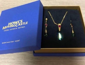 Conjunto de accesorios pendientes y collar Ghibli Museum original "Howl's Moving Castle - Imagen 1 de 8