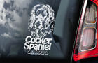 COCKER SPANIEL Car Sticker, English Dog Window Sign Bumper Decal Gift Pet - V03