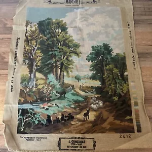 Margot Creations De Paris 20” X 26” Needlepoint Tapestry 2412 Partial - Picture 1 of 14