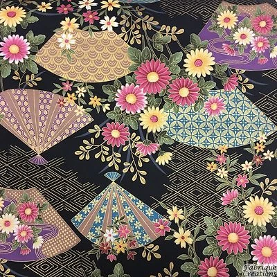 NUTEX STOFF - 100% Baumwolle - Koami - Schwarz (67790-101)