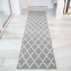 Grey Trellis Moroccan Carpet Modern Hall Rugs Long Narrow Hallway Runner Rug UK