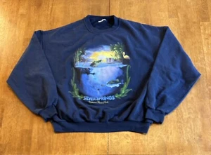 Vintage 90s Silver Springs Florida Crewneck Sweatshirt Boxy XL Nature - Picture 1 of 6