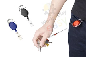 Portachiavi Retrattile Estensibile Block Shaft Sicura Chiavi Badge filo clip - Foto 1 di 5
