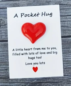 A Tiny Little Pocket Hug Poem Card Thinking Of You Gift Love Valentines Day