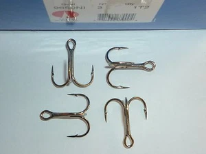 (100) VMC REGULÄRSCHAFT 1X DREIFACHE HAKEN (GRÖSSE 3) NICKEL (9650NI) GROSSHEIT 9650 NI - Bild 1 von 4