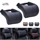 Car Seat Neck Pillow Head Rest Interior Trim Pad Cushion for Travel Pu Leather