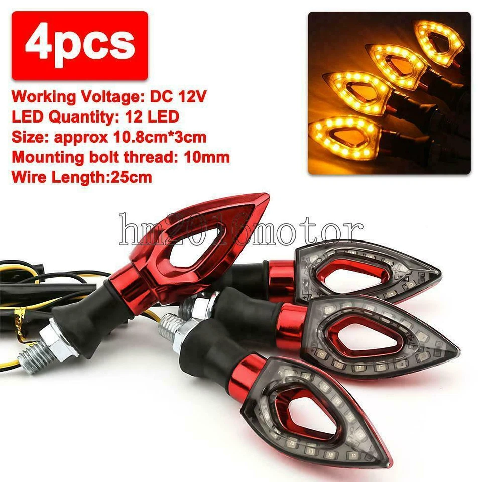 4x Mini Luces LED 4.2" Plástico Para Kawasaki Ninja EX 250R 300 500 600 600R 650R Foto 1 de 4