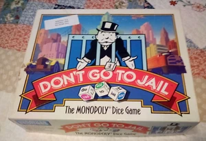 Vintage 1991 Don't Go To Jail Board Monopoly Dice Game COMPLETE!  EUC - Picture 1 of 6