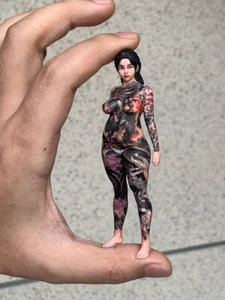 1/18 1/16 1/12 Miniatures Tattoo Warrior Girl Scene Figures For Cars Vehicles - Picture 1 of 10