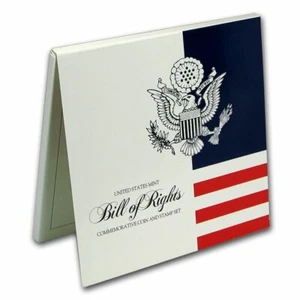 1993 Bill of Rights Coin + Stamp w/ SILVER Madison Half Dollar Commemorative Set - Picture 1 of 6