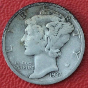 1937-S Mercury Dime #8676 - Picture 1 of 2