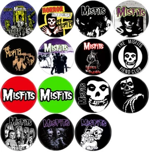 Misfits - Konvolut 15 Abzeichen (Pins, Knöpfe, Brosche, Black Flag, Ramones, Danzig) - Bild 1 von 1