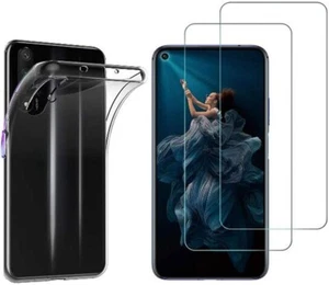 Coque TPU + 2 Verre Trempé Pour Huawei NOVA 2/NOVA 5T/Y6P/Y6 2017/Y6 PRO 2017 - Photo 1 sur 7