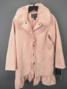 S Rothschild Big Girls Ruffle Dress Coat & Collar $120 Size L(14) # 4C 573 NEW - Picture 1 of 3