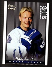 1997-98 Studio SILVER PRESS PROOF #67 Mats Sundin (Ex-Mt) TORONTO MAPLE LEAFS