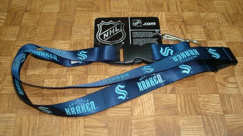 Brand NEW  NHL SEATTLE KRAKEN Hockey 24" Lanyard Keychain with Tags Cover