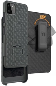Noir Étui Béquille Couverture Et Ceinture de pour Samsung Galaxy A22 5G - Photo 1 sur 7