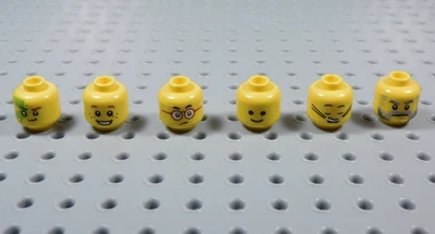 乐高 6 件装黄色男性男孩印花头迷你 AW — 第 1/2 张图片