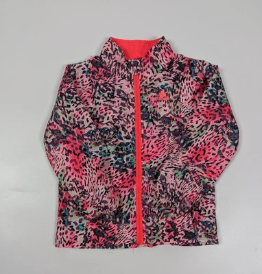 Jaqueta Adidas Girls Run Like The Wind Cheetah leve com zíper tamanho 4T - Imagem 1 de 4