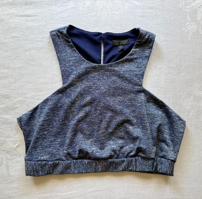 Top Blusa Top Top Top Top Corto Azul Lapislázuli Para Mujer Pequeño Mediano 6 Mármol Texturizado Foto 1 de 4