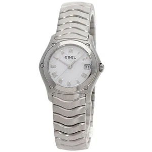 EBEL Classic Wave 9087F21 Quartz White 27mm Stainless Steel Ladies Wristwatch - Picture 1 of 10