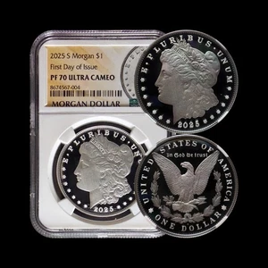 UNITED STATES. 2025, 1 Dollar, Silver - NGC PF70 - Top Pop 🥇 Morgan Dollar FDOI - Picture 1 of 5