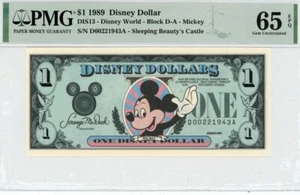 1989 $ 1 Disney Dollar Mickey PMG 65 EPQ (DIS13) - Bild 1 von 2