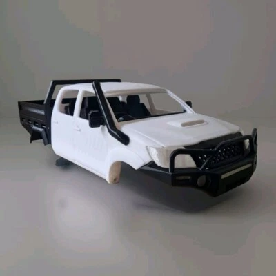 1:10 Scale N70 Hilux Dual Cab RC Crawler Body Shell 313mm wheelbase Axialscx10 - Image 1 of 4