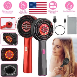 Massager Comb Electric Red Light Hair Brush For Hair Growth Hair Oil Applicator - Picture 1 of 31