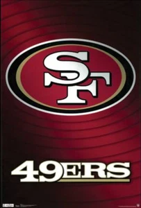 Póster de los 49ers de San Francisco 24 pulgadas x 36 pulgadas de la NFL equipo de fútbol americano decorativo estampado artístico - Imagen 1 de 5