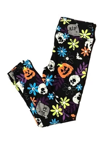 Leggings TWEEN LuLaRoe ~ FANTASMI, ZUCCHE E FIORI ~ HALLOWEEN; Taglie 00-0 - Foto 1 di 3